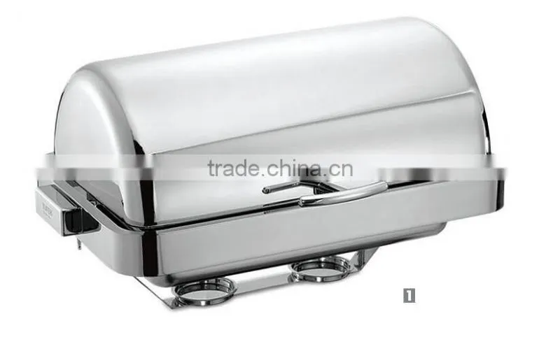 Round chafing dish, hotel food warmer