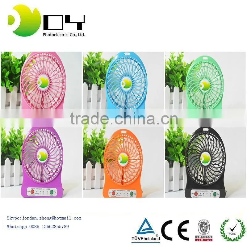 Wholesale OEM Custom logo air battery power handheld high speed plastic Portable Rechargeable USB Desk Pocket mini fan