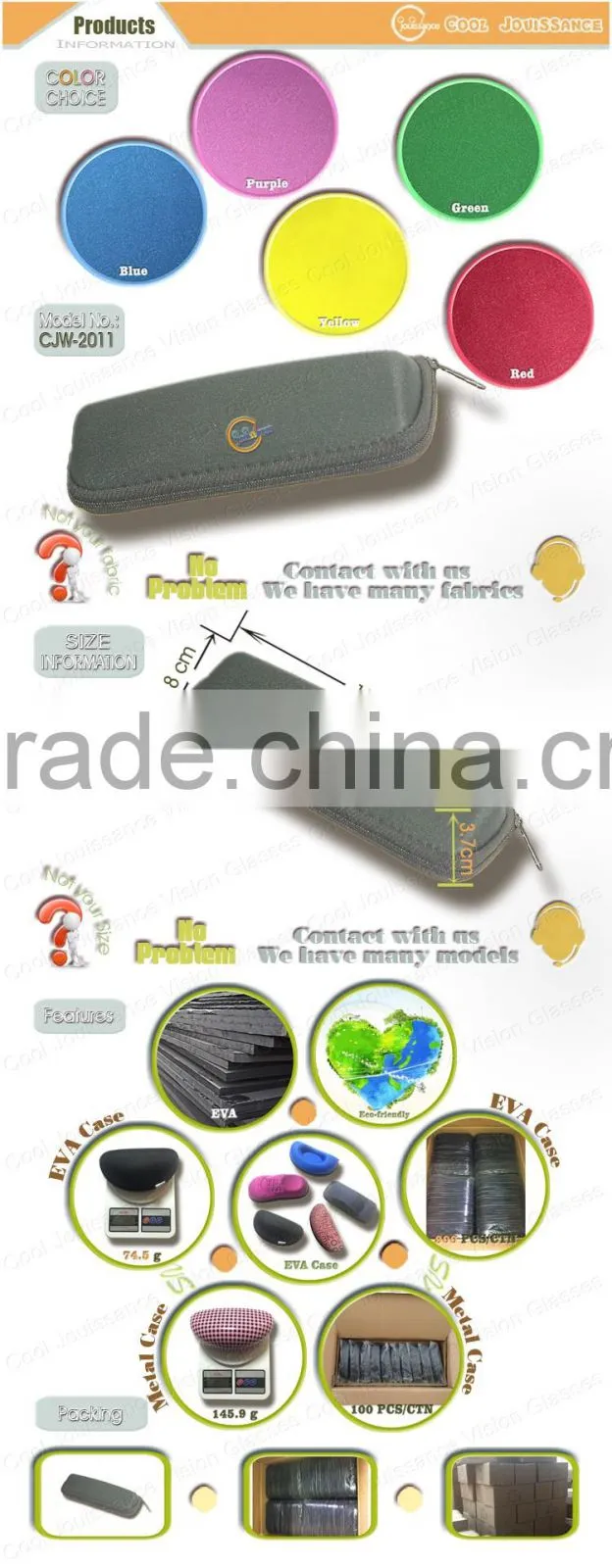 Personalized reading glasses case wuxi local supplier hot sale glasse box