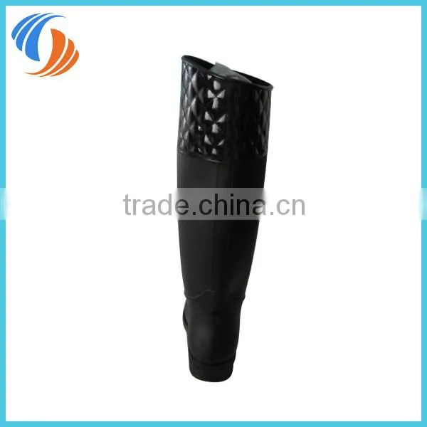 Women's New Stylish PVC Solid Waterproof Boots Hight Tube Rain Boots