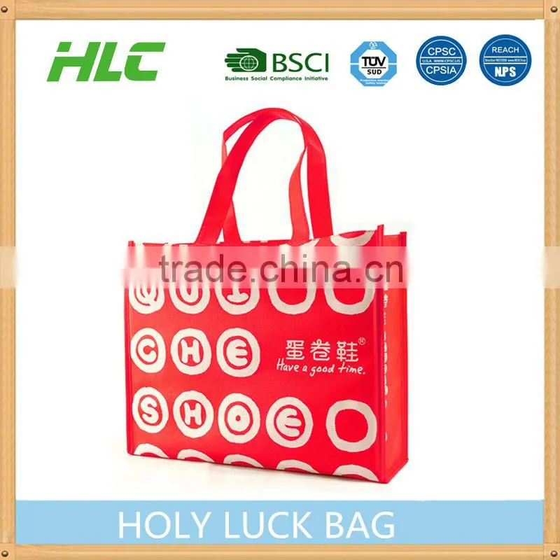 Custom Promotional Gift Foldable PP Printed Garment Cheap Drawstring Tote Fabric Laminated recycle non woven bag