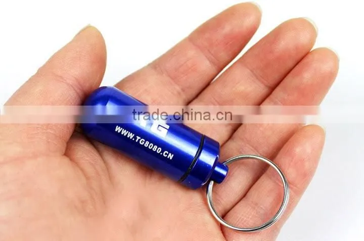 Promotion Custom Logo Aluminium Mini Cash Stash Keychain