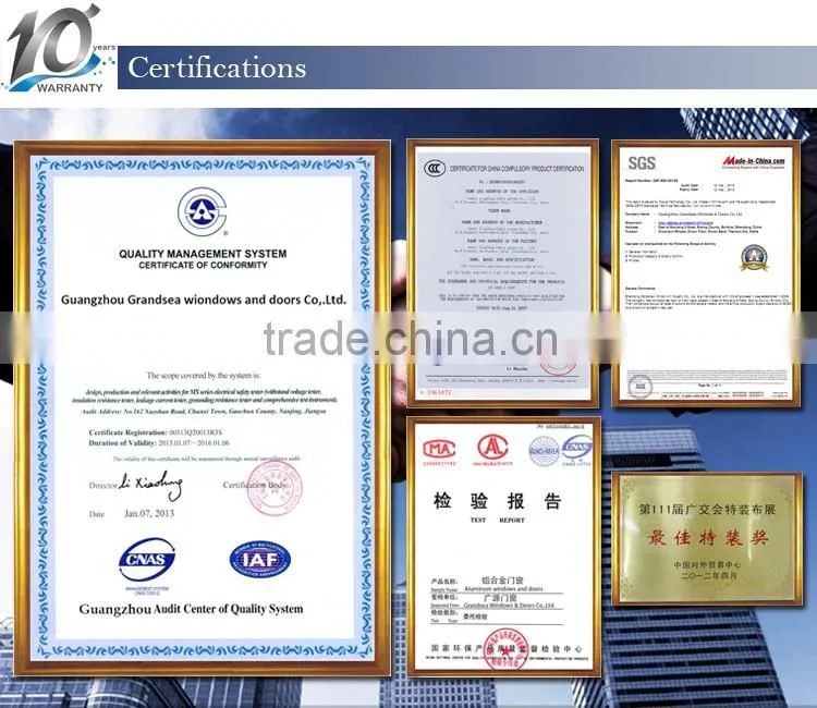 Guangzhou modern used bronze anodized aluminum windows