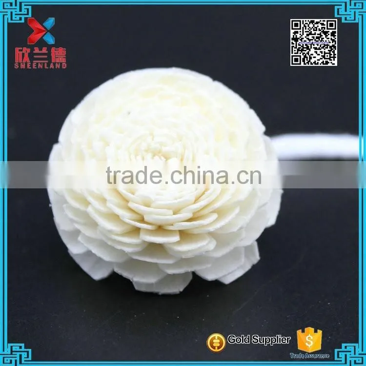2016 wholesale rose shape natural wood sola flower diffuser