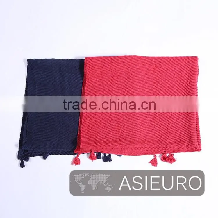 Woven Arylic Autumn Shawl For Women with Tassel, Multi Color, BSCI and SEDEX