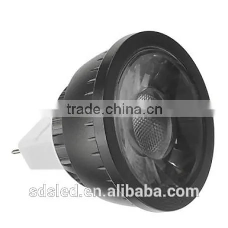 LED spotlightLED 3W 240Lm spot light Cool White Black DC12-18V COB LED spotlight MR16