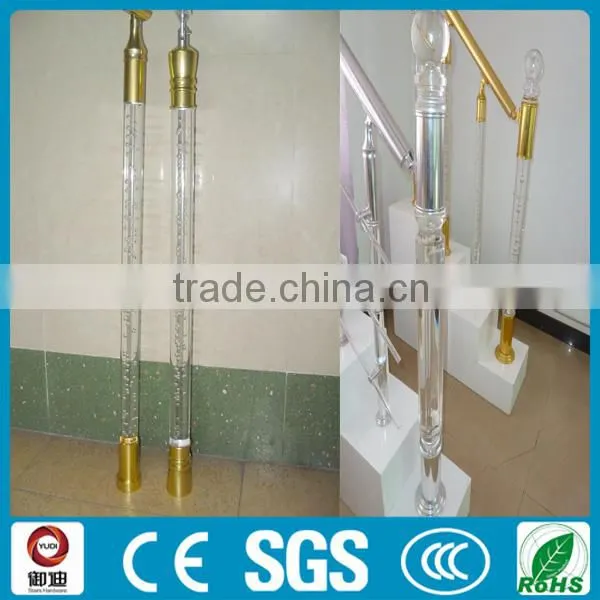 luxurious acrylic stair railing for indoor decoration