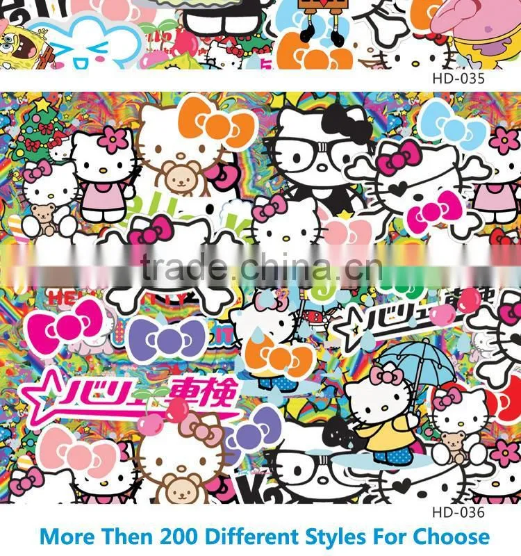 HD-034 CARLIKE Air Bubble Free Easy Clean Car Wrap Bomb Sticker Auto Body Color Sheet