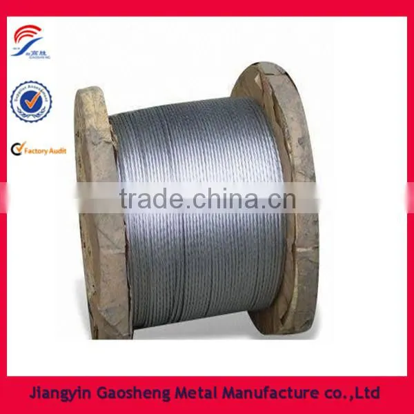 1x19 1/6'' steel strand