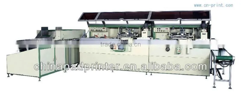 LC-120UV-2 Automatic two colour cylinder UV machine serigraphie