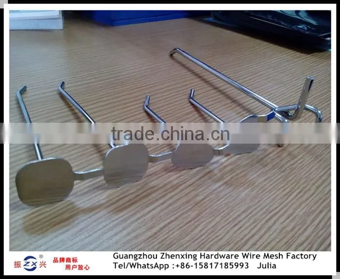 Hot Promotion single cardboard display chrome hook ZX-GG08
