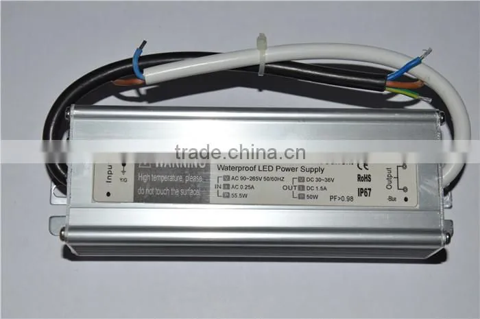 waterproof 50w Led tansformer for led lighting