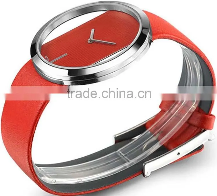 Discount Leather Watch Bands Transparent Dial Strap designer Quartz Big Face dicount Watches,discount luxury watches