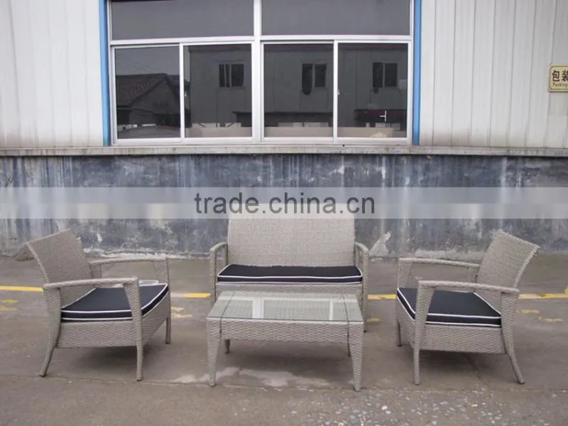 CLEAR ALUMINIUM WICKER GARDEN CHAIRS AND TABLES