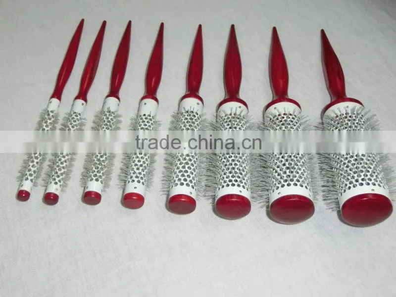 short hair boar bristle wooden hair brush