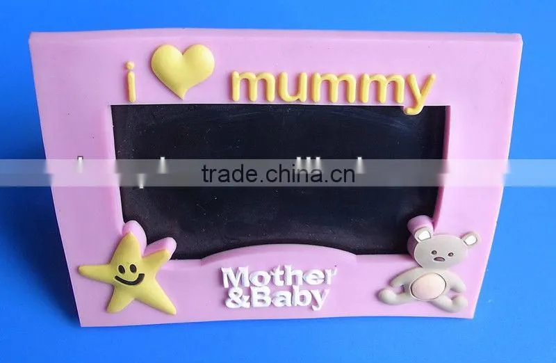 Funny Father Christmas /Santa Claus 3d soft pvc/bubber photo frame
