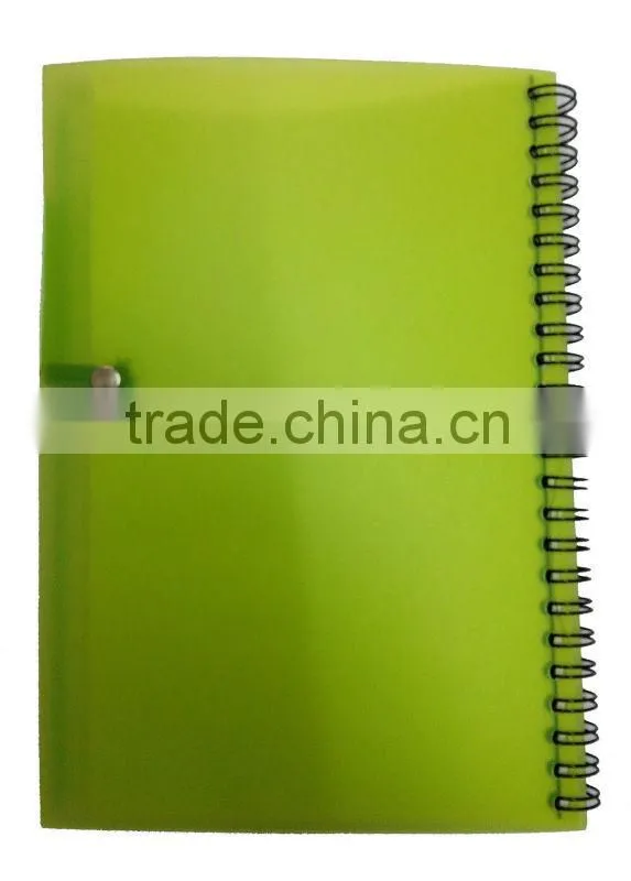 Hard cover Spiral notebook with sticky notes and pen.Wenzhou