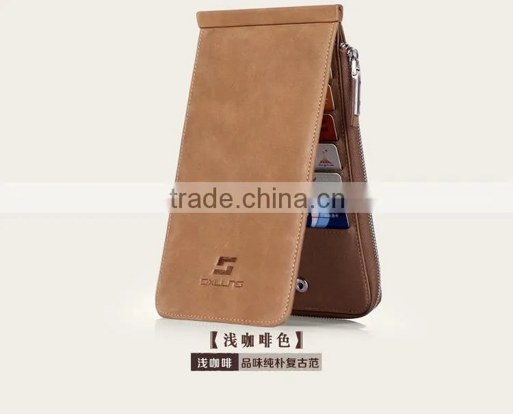 2015 Most popular fashion hot sell leather money clip credit card holder