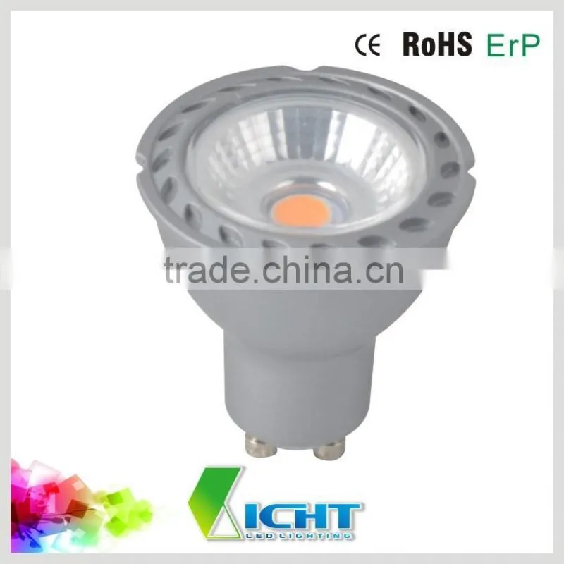 gu10 cob 7w 560lm silver led spotlight