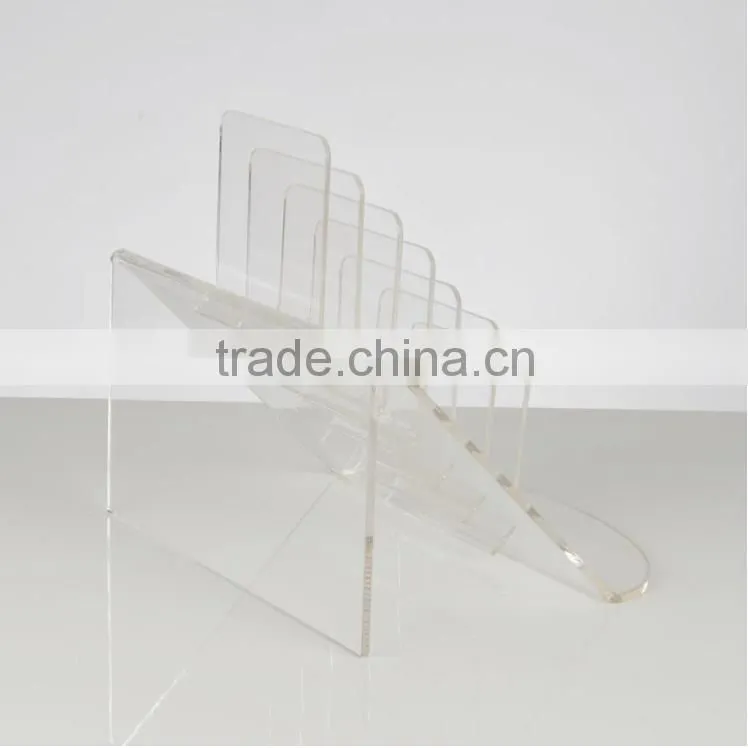 innovative design 7 slots acrylic card holder,acrylic leaflet holder,acrylic brochure holder
