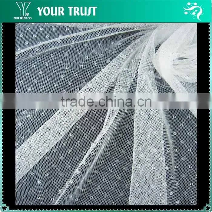 Innovation 58 Inch Wedding Veil/Decoration Mesh Lace 15% Silver Metallic 85% NylonFabric
