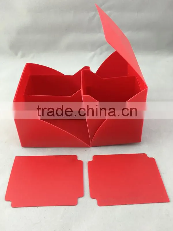 Dual Deck Box with different color for 180 pcs game card with sleeve