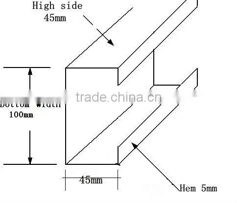 Drywall false ceiling galvalume c profile