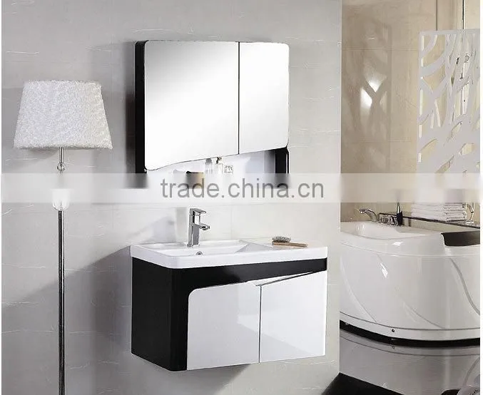 ROCH 8020 Best Selling PVC Bathroom Vanity Customized With Ceramic Basin