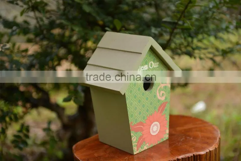 FSC certification outdoor wooden bird cage feeder