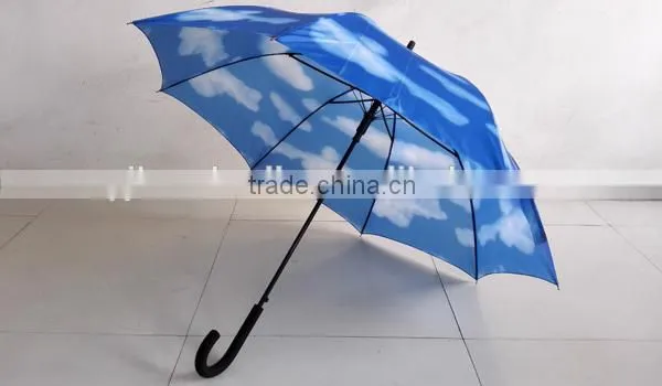 Sky Blue and White Cloud Offset Printing Umbrella