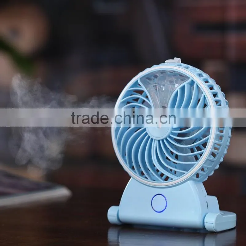 The new mini USB charging beauty spray fan humidification mini fan portable hand held air conditioner fan