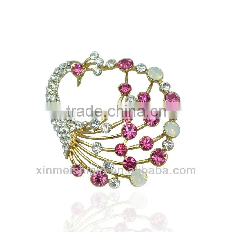 Elegant design handmade make fabric flower brooch