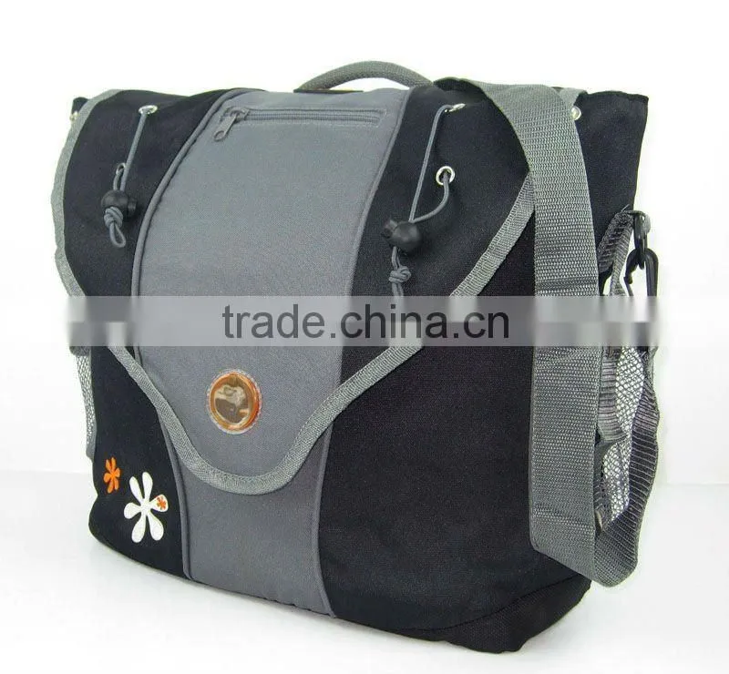 2016 Multifunctional Diaper Bag With Exterior Wipe Pocket And Insulated Bottle Holder