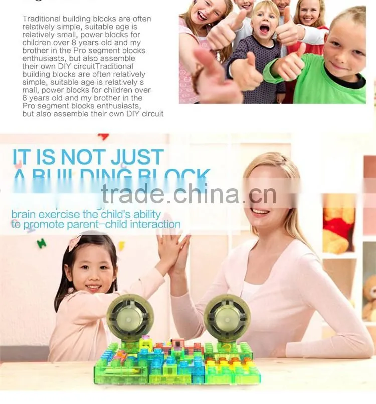 Educational toys 41pcs diy plastic kids electronic blocks