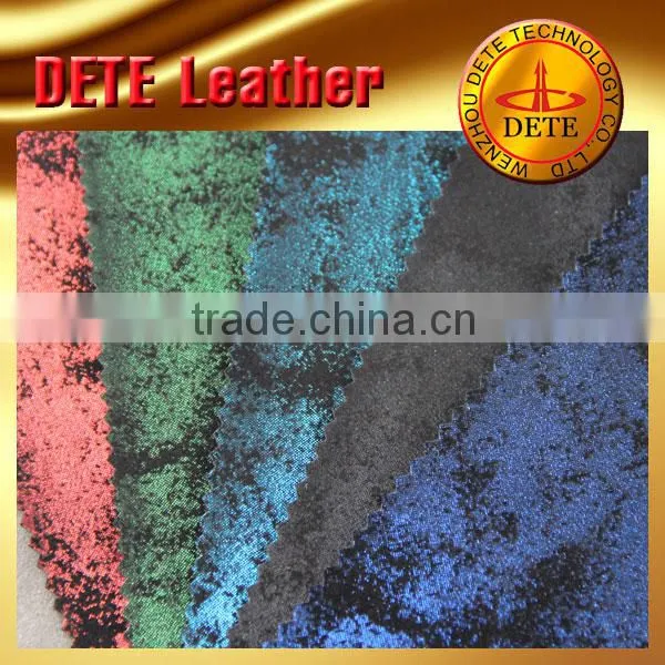 shiny pu synthetic leather raw material for shoe making stocklot from China manufacturer