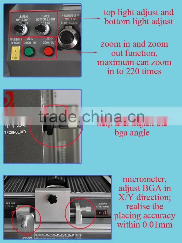 agent price Dinghua DH-G200 optical bga rework tool with Panasonic ccd camera system