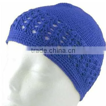 White Crochet Beanie Skull Cap
