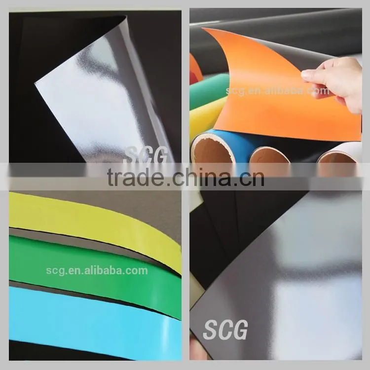 Rubber magnet with colorful PVC backing