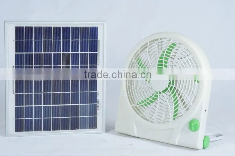 New design 12v 12w solar dc fan/ solar table fan with pure copper motor