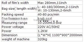 High quality Big Volume Vertical Multi-heads Weighing Packing Machine