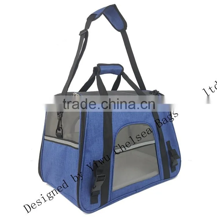Pink air conditioned pet carrier for summer season stripe