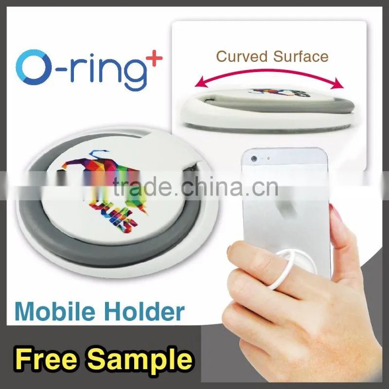 O-ring+ cheap Reusable Sticky plastic Finger ring holder For cell Phone