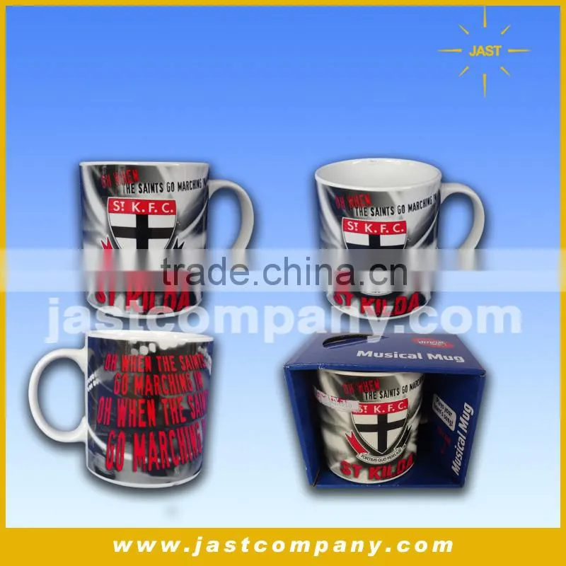 12 oz Ceramic Music Mug, 4C decal Customized Printing Music Mug