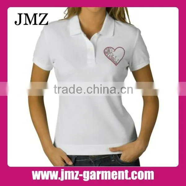 100% cotton high quality polo shirt design for women