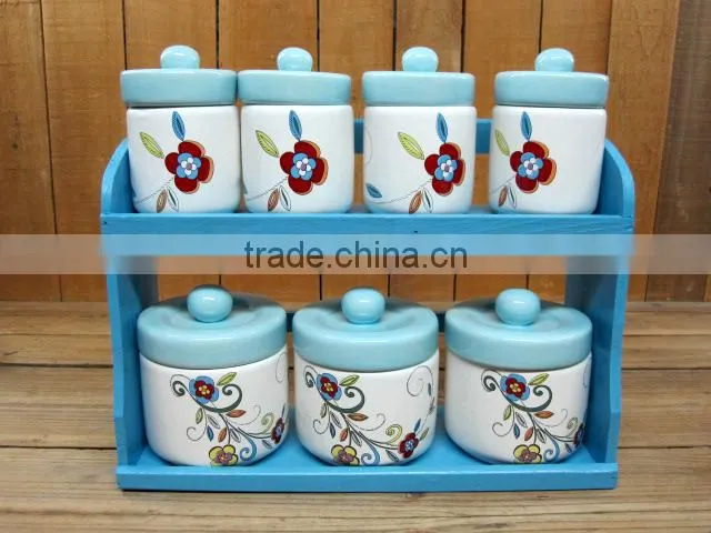 Wholesale Dream Flower Ceramic sugar bowl with creamer set