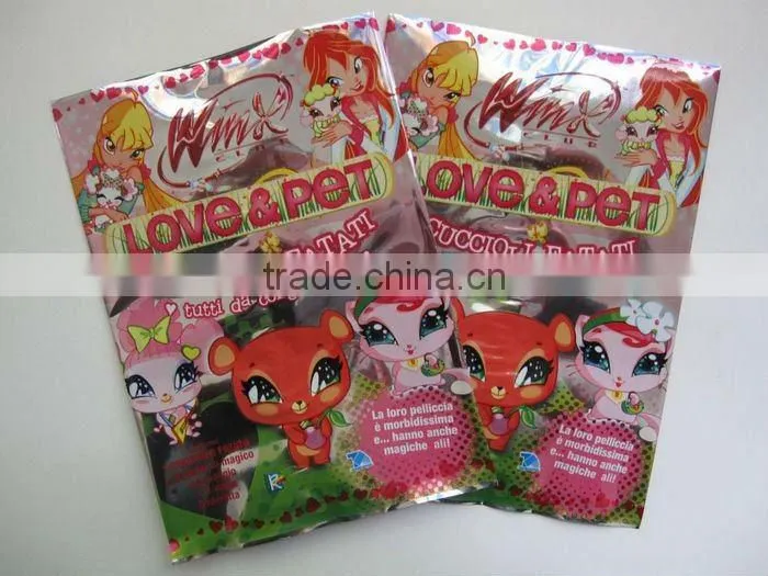 Plastic colorful toy packing bag/toy bag