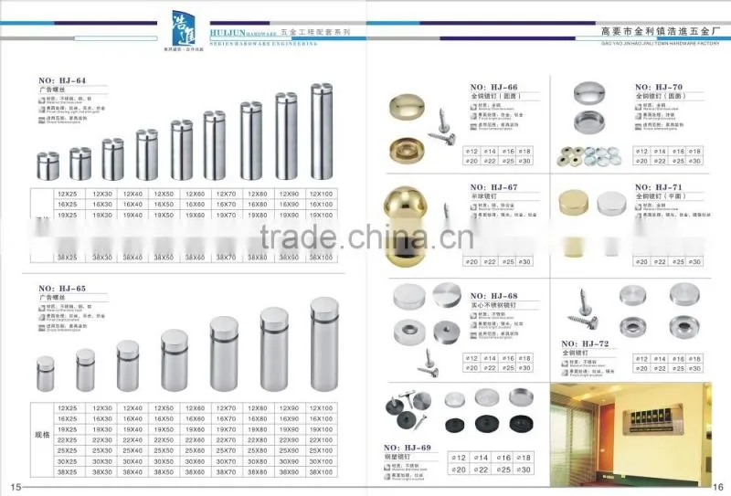 HJ-001 High quality advertising nial/advertising screw/ decorative screw