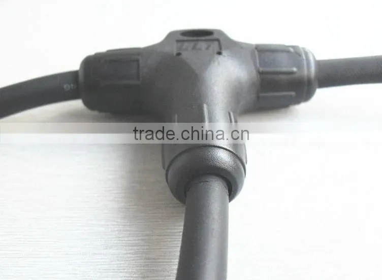 IP67 LLT 3-way Tee connector led lighting accessory waterproof T connector