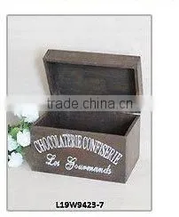 Handcraft Square Lid Vintage Galvanized Tin Storage Box