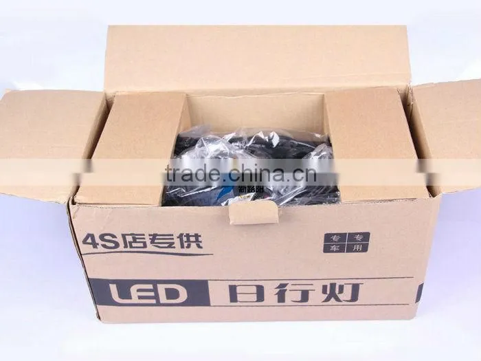 for Cadillac SRX 2010~2012 LED daytime running light,2pcs+wire of harness,black cover 8W 12V,6000~7000k,Super quality led drl
